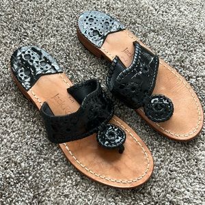 Jack Rogers sandals- black patent